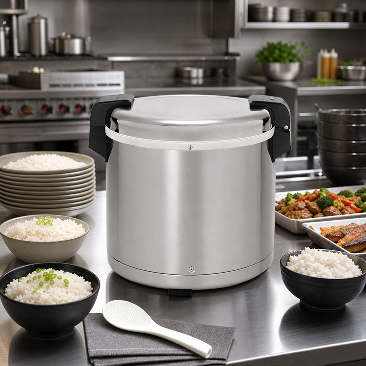 Product image #4 for Thunder Group 50-Cup Electric Countertop Rice Warmer with Non-Stick Inner Pot and Spatula