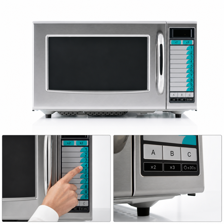 Product image #5 for Sharp Express Defrost Medium Duty Commercial Microwave Oven, 1000 Watt, 1.0 Cu. Ft., Stainless Steel