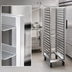 Thumbnail image #4 for Dinex Roll-In Refrigerator Sheet Pan Rack, Open Frame Aluminum, 18-Pan