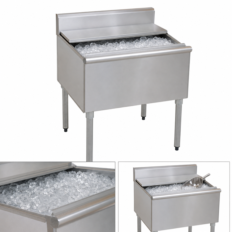 Product image #4 for Eagle Group 1800 Series Underbar Insulated Ice Chest Unit, 24 x 20 Inch, 8-Inch Deep, 37 lb Capacity