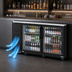 Thumbnail image #4 for Turbo Air Super Deluxe Narrow 2-Section Glass Door Back Bar Cooler