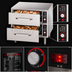 Thumbnail image #4 for Hatco HDW-2 Freestanding Two-Drawer Standard Width Stainless Steel Drawer Warmer