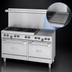 Thumbnail image #4 for Garland US Range U Series 60-Inch Gas Restaurant Range with 8 Open Burners, 12-Inch Griddle, and 2 Storage Cabinets