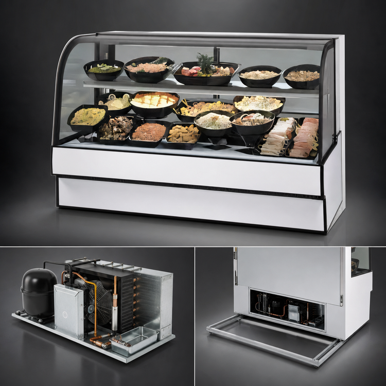 Product image #4 for Federal Industries Curved Glass Series 59.13-Inch Wide Full-Service Self-Contained Refrigerated Deli Case