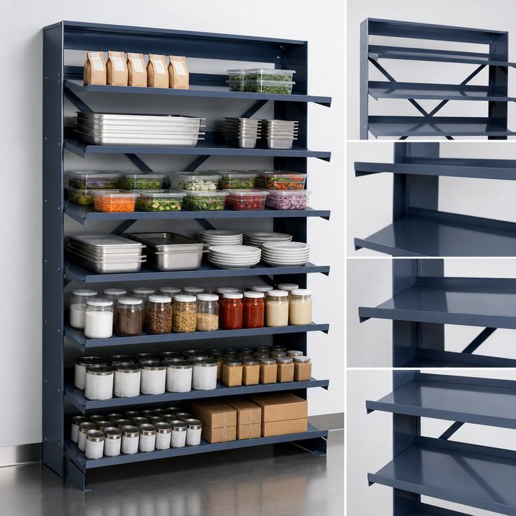 Product image #4 for Quantum Sloped Single-Sided Pick Rack with 8 Shelves, 400 lb Capacity
