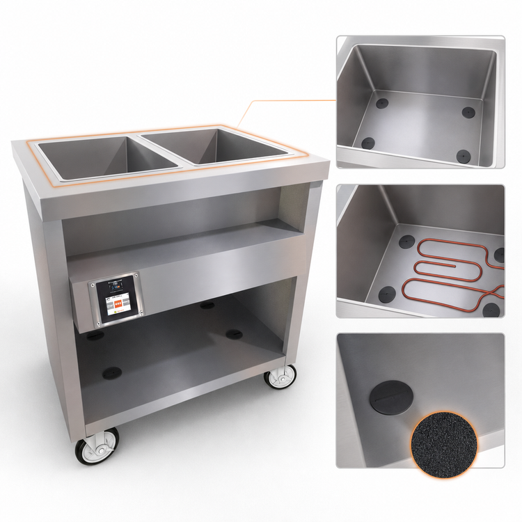 Product image #4 for Thurmaduke TWHF-32 Ganged Waterless Well with 2 Openings, Mobile, Electric