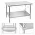 Thumbnail image #4 for Advance Tabco 84 x 30-Inch Flat Top Stainless Steel Work Table with Adjustable Undershelf