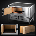 Thumbnail image #4 for Jade Range (Middleby) Titan JLB-60 60-Inch Wood-Burning Log Broiler with Heavy-Duty Grates, Stainless Steel, Floor Model