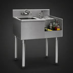 Thumbnail image #4 for Eagle Group 1800 Series BM50R-18L 50-Inch Underbar Cocktail Station with 75-Lb Center Ice Bin, Right Bottle Well & Left Blender Recess