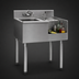Thumbnail image #4 for Eagle Group 1800 Series 50-Inch Underbar Ice Bin/Cocktail Station with Center Ice Bin, Right Bottle Well and Left Blender Recess