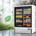 Thumbnail image #4 for Everest Refrigeration Two-Section Reach-In Glass Door Merchandiser Refrigerator, 48 Cu. Ft., Sliding Doors, Bottom Mounted