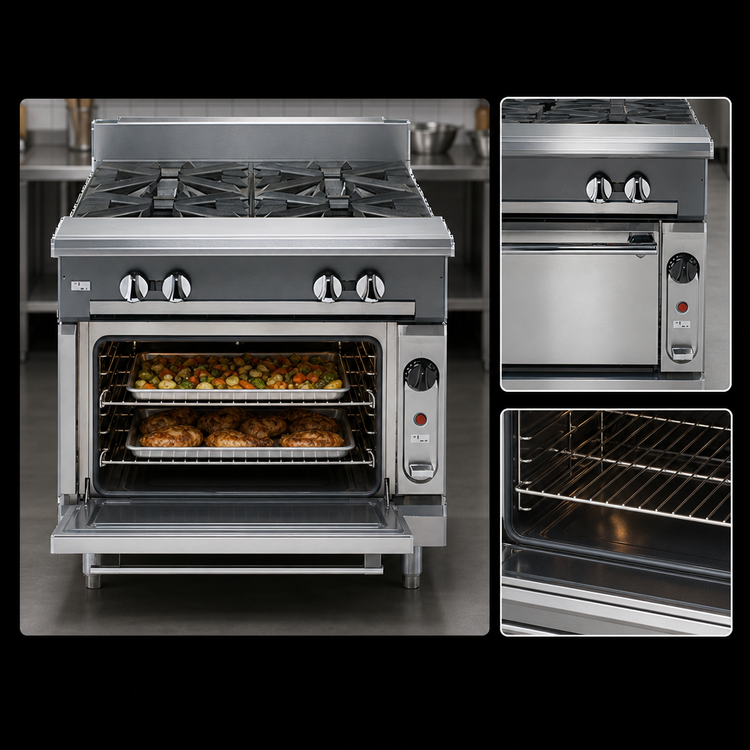 Product image #4 for Vulcan V Series Heavy Duty 36-Inch Gas Range with (2) 18-Inch French Tops and Standard Oven
