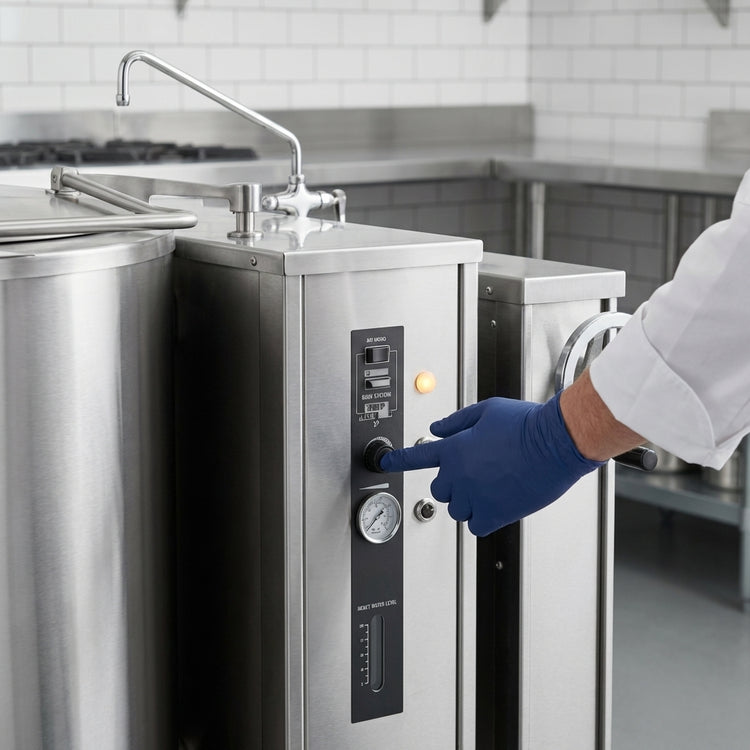 Product image #3 for Crown GLT-30 30 Gallon Gas Tilting Steam Kettle with 2/3 Jacket