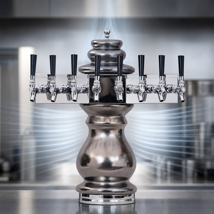 Product image #4 for Glastender Braumeister BM-6-MF 6-Faucet Air-Cooled Draft Dispensing Tower