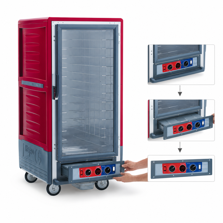 Product image #4 for Metro C5 Insulation Armour 3 Series 3/4 Height Mobile Heated Holding and Proofing Cabinet with Clear Polycarbonate Door, 120V, 1440W