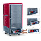 Thumbnail image #4 for Metro C5 Insulation Armour C537-CLFC-4 Mobile Heated Holding & Proofing Cabinet, 3/4 Height, Clear Door, 120V, 14 Sheet Pan Capacity