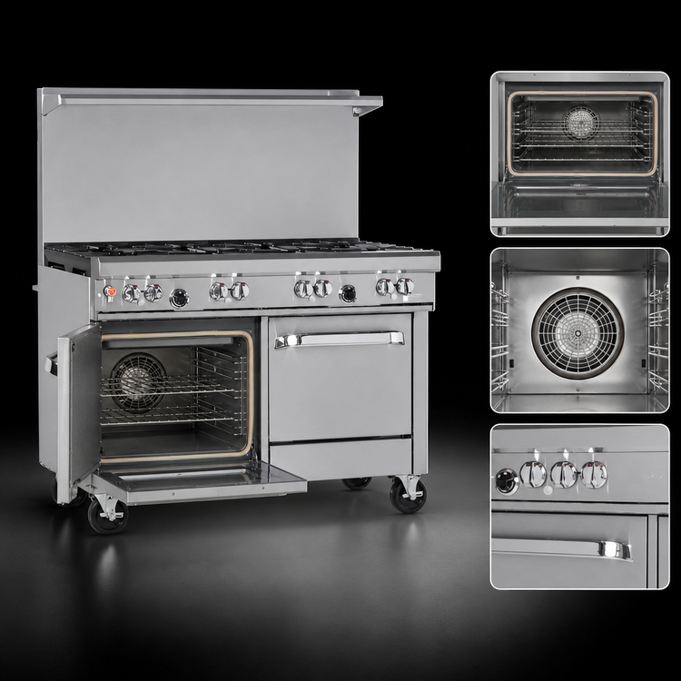 Product image #4 for Southbend Ultimate 48-Inch 7-Burner Gas Restaurant Range with Convection Oven and Cabinet Base