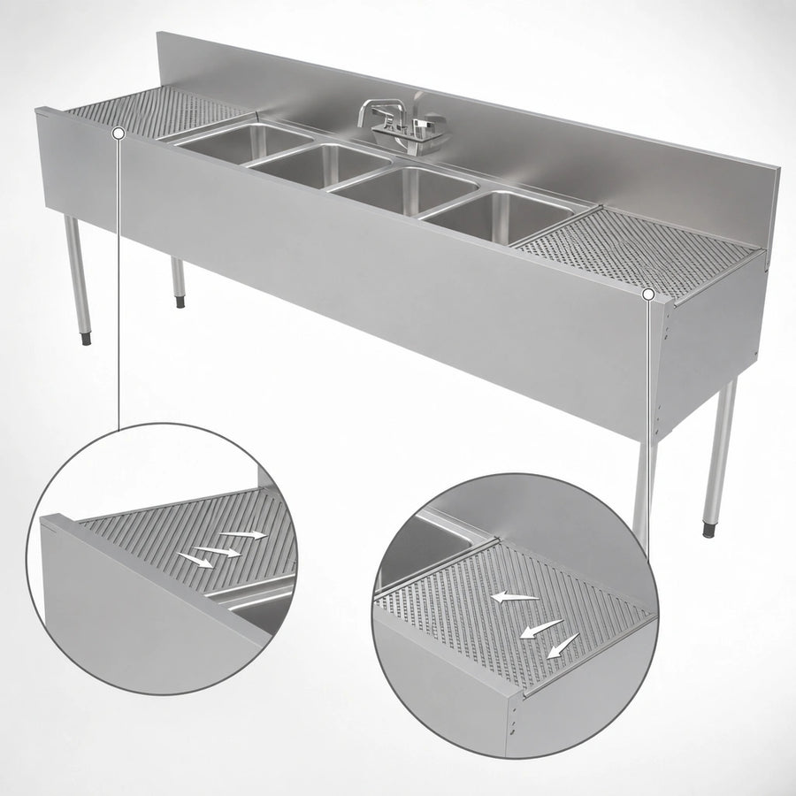 Dual Pitched Drainboards