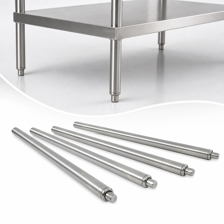 Product image #5 for John Boos Stainless Steel Legs and Feet Set of 4 with Adjustable Bullet Feet