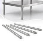 Thumbnail image #5 for John Boos SLEG-24B-4 Stainless Steel Legs & Feet, Set of 4, 24"H, 1-5/8" Diameter, Adjustable Bullet Feet