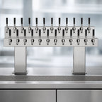 Thumbnail image #4 for Perlick Corporation 4006-24B4 Extra-High 24-Faucet Countertop Glycol-Cooled Bridge Tee Draft Beer Tower, Stainless Steel