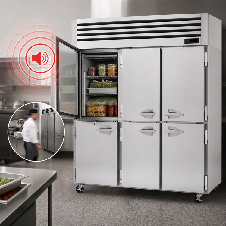 Product image #4 for Turbo Air PRO Series Three-Section Reach-In Refrigerator, 74.78 Cu. Ft., 6 Solid Half Doors