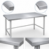 Thumbnail image #4 for John Boos Stallion 108-Inch x 24-Inch Stainless Steel Flat Top Work Table with Safety Edge and Galvanized Base