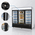 Thumbnail image #4 for Migali Competitor Series 3-Section Reach-In Glass Door Refrigerator Merchandiser, 72 Cu. Ft., Bottom-Mount Self-Contained, White