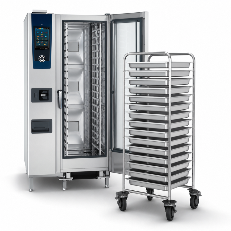 Product image #4 for RATIONAL iCombi Pro 20-Half Size Liquid Propane Floor Combi Oven, 120V/1-Phase