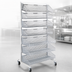 Thumbnail image #4 for Quantum Mobile Single-Sided Partition Wall Starter Unit with Baskets, 36 x 26 x 74 Inches, White/Chrome Finish