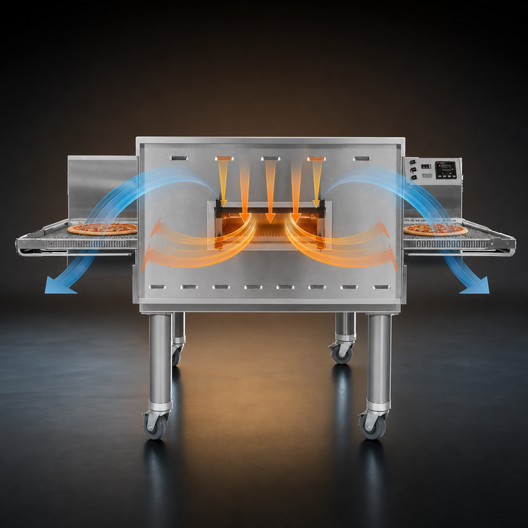 Product image #4 for Middleby Marshall PS638EV-CO Single Deck Impingement PLUS Ventless Electric Conveyor Oven, 38" Chamber, 240V