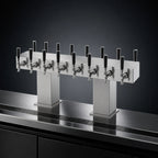 Thumbnail image #4 for Perlick Corporation 4006-10BX10B2 Extra-High 2-Column Back-to-Back Bridge Tee Glycol-Cooled Draft Beer Tower, 20 Faucets, Stainless Steel