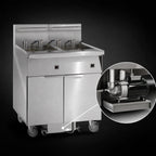 Thumbnail image #4 for Imperial (Middleby) IFSSP475EC 4-Battery Electric Floor Fryer with Built-In Filter, 75 lb. Tanks, Computer Controls, Stainless Steel