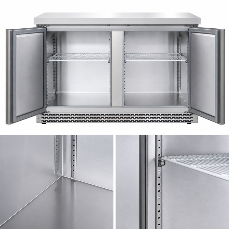 Product image #4 for Continental Refrigerator SWF48N-FB 48" Two-Section Work Top Freezer with Flat Top