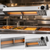 Thumbnail image #4 for 48-Inch Stainless Steel Unlighted Strip Heat Lamp Food Warmer