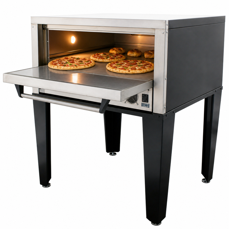 Product image #4 for Peerless Electric Single Deck Bake Oven with 42 x 32 Inch Steel Deck and Digital Controls
