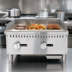 Thumbnail image #4 for Koolmore KM-GG2-24M 24-Inch Countertop Natural Gas Commercial Griddle, 2-Burner, 60,000 BTU, Stainless Steel