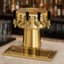 Thumbnail image #4 for Glastender Mushroom 4-Faucet Draft Dispensing Tower, Polished Brass, Air-Cooled Countertop