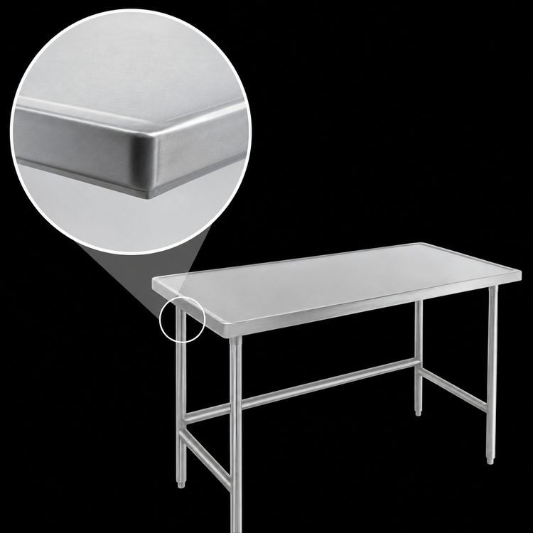 Product image #4 for Advance Tabco TVSS-4812 Stainless Steel Open Base Work Table, 144" x 48"