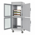 Thumbnail image #4 for Metro C5 8 Series Mobile Full-Height Pass-Thru Controlled Temperature Heated Holding Cabinet with Dutch Glass and Solid Doors, 17 Sheet Pan Capacity