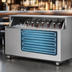 Thumbnail image #4 for FWE SBBC-5 Stainless Steel Mobile Bar with 50 lb. Ice Bin and Sealed-In Cold Plate