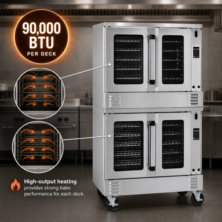 Product image #4 for Southbend Platinum Series Full-Size Double Deck Gas Convection Oven with Touchscreen Controls
