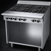Thumbnail image #4 for Garland Cuisine Series Heavy Duty 36-Inch Natural Gas Step-Up Range with 6 Open Burners and Storage Base