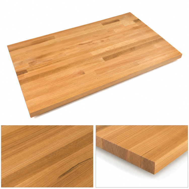Product image #4 for John Boos Appalachian Red Oak Blended Rails Island Countertop, 132 x 42 x 1-1/2 Inch, Oil Finish