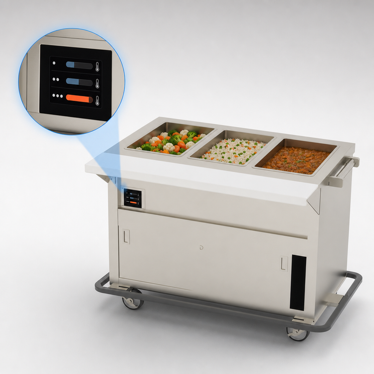Product image #4 for Thurmaduke EPW-3-CBSS Portable 3-Pan Waterless Well Steamtable with Cutting Board