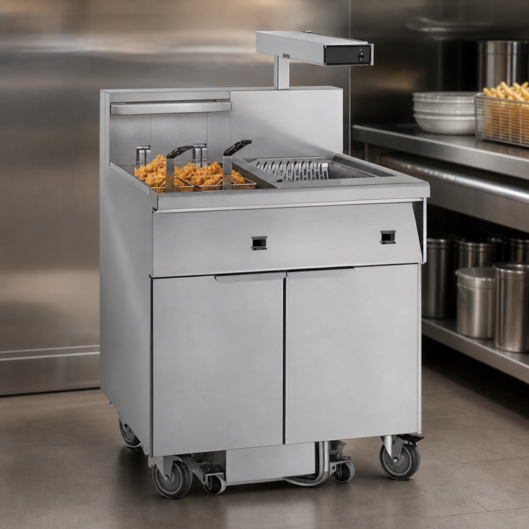 Product image #4 for Imperial Electric Floor Fryer with Built-In Filter System, Dump Station, and 75 lb. Capacity