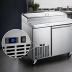 Thumbnail image #4 for Hurakan by Equip.me 47-Inch Pizza Prep Table, 2-Door, Stainless Steel Exterior, Electronic Control