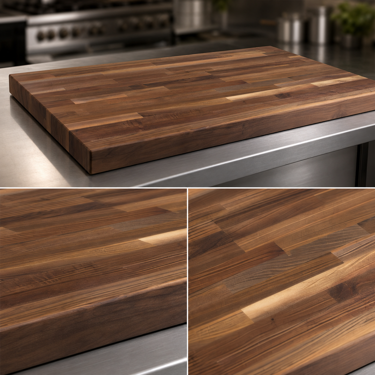 Product image #4 for Boos Block American Black Walnut Blended Edge Grain Kitchen Countertop, 30 x 25 x 1-1/2 Inch, Penetrating Oil Finish