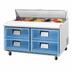 Thumbnail image #4 for Everest 47-1/2 Inch Two-Section Drawered Sandwich Prep Table with 4 Drawers, 13 Cu. Ft., Rear-Mounted Self-Contained Refrigeration