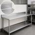 Thumbnail image #4 for Spec-Master 144-Inch x 24-Inch Stainless Steel Work Table with 4-1/2-Inch Backsplash and Undershelf
